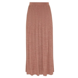 Wanderlust Metallic Midi Skirt — Metallic Dusty Rose, main image