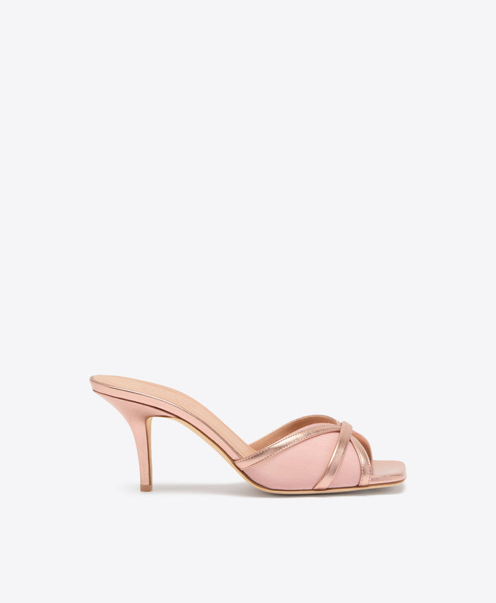 Perla 70 Squared Toe Sandal — Pink — Malone Souliers