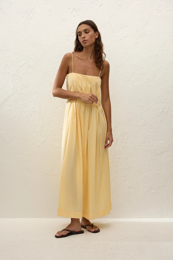Lopez Midi Dress — Banana — Faithfull The Brand