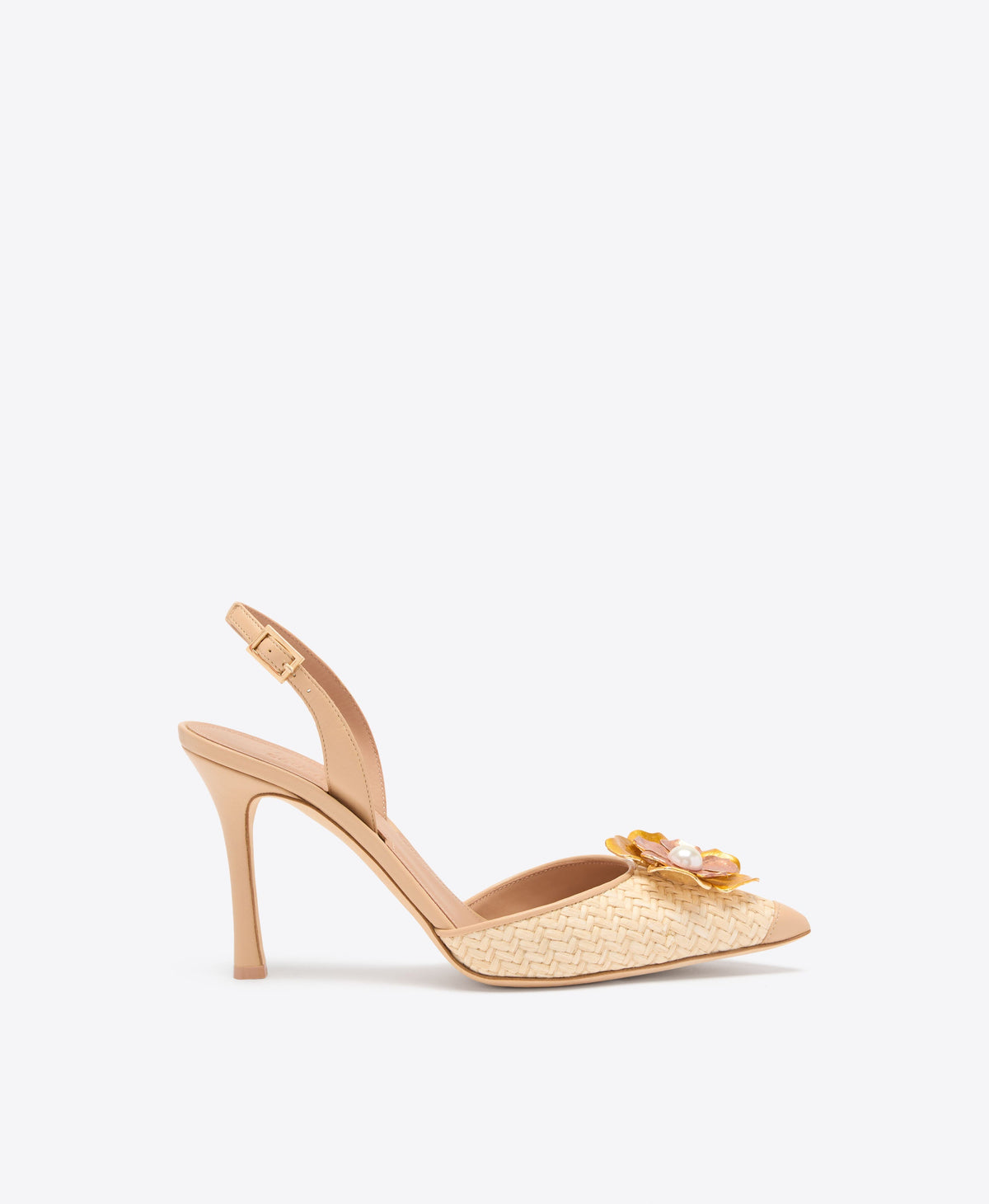 Sarah 90 Raffia Slingback — Buff, main image