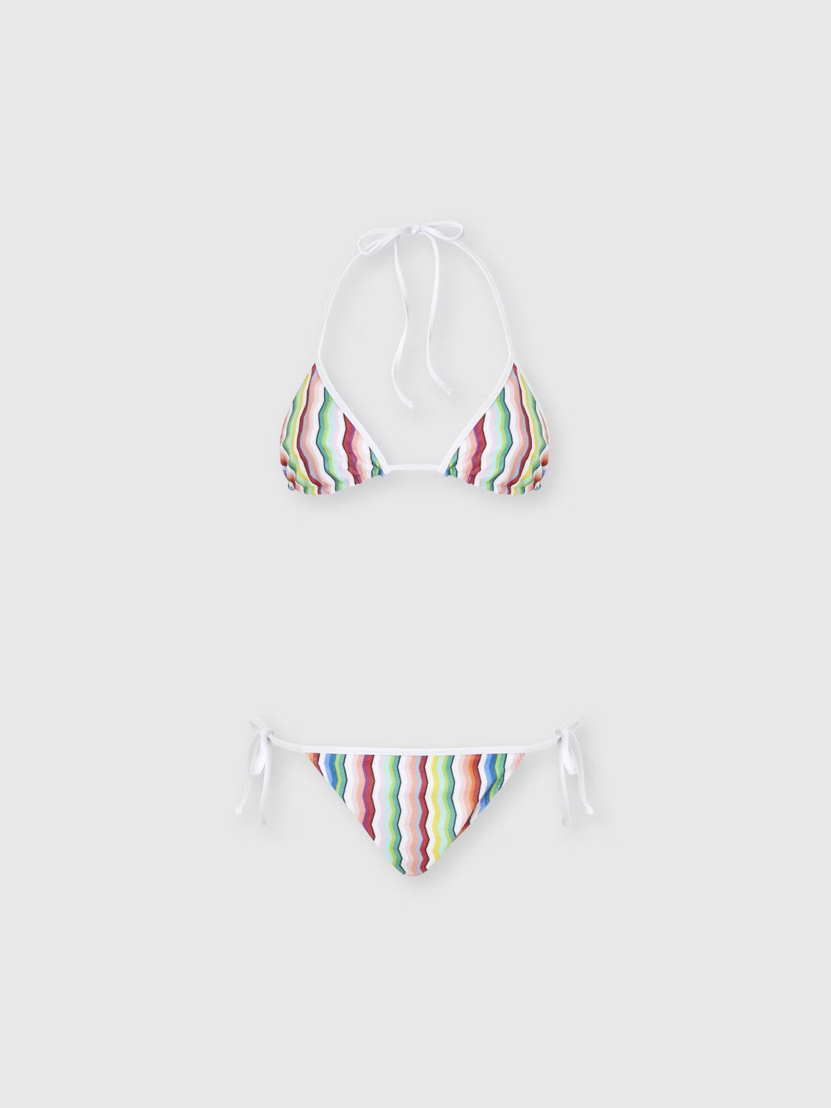 Triangle Bikini in terry cloth, zigzag print — SM9Z8, main image