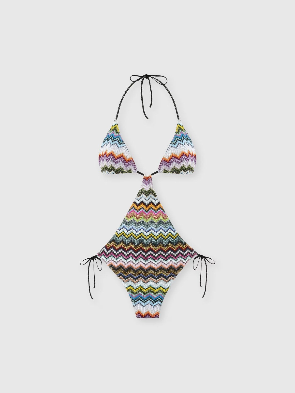 Trikini in lame viscose, pixel zigzag — SM9YJ, main image