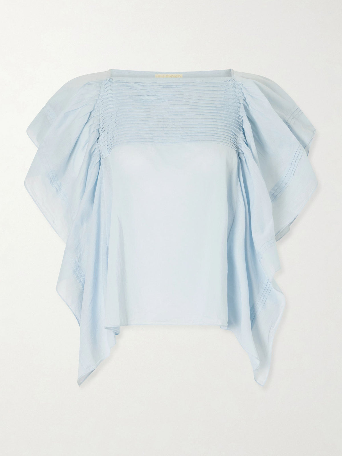 Lu Short Sleeve Top with Ruffles — Adriatic, main image